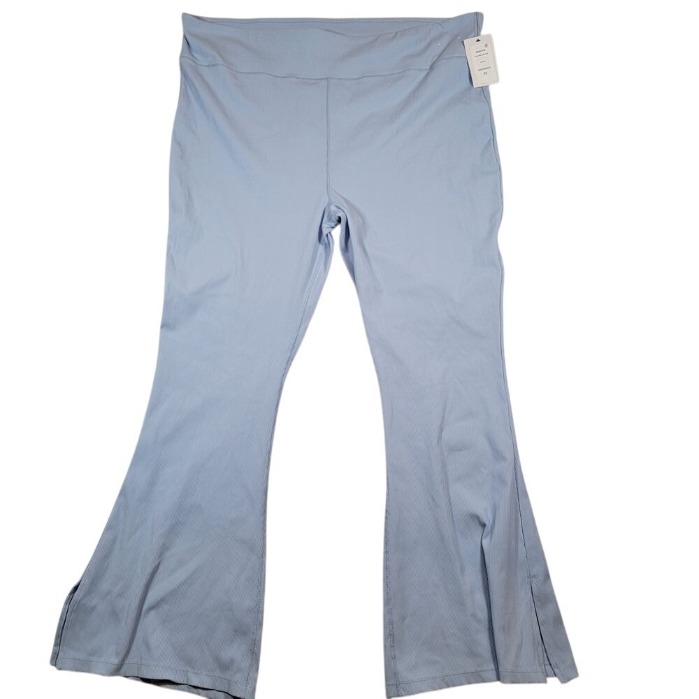 NWT Cotton On Womens Plus Sz 24‎ Curve Active Rib Flare Iced Sky